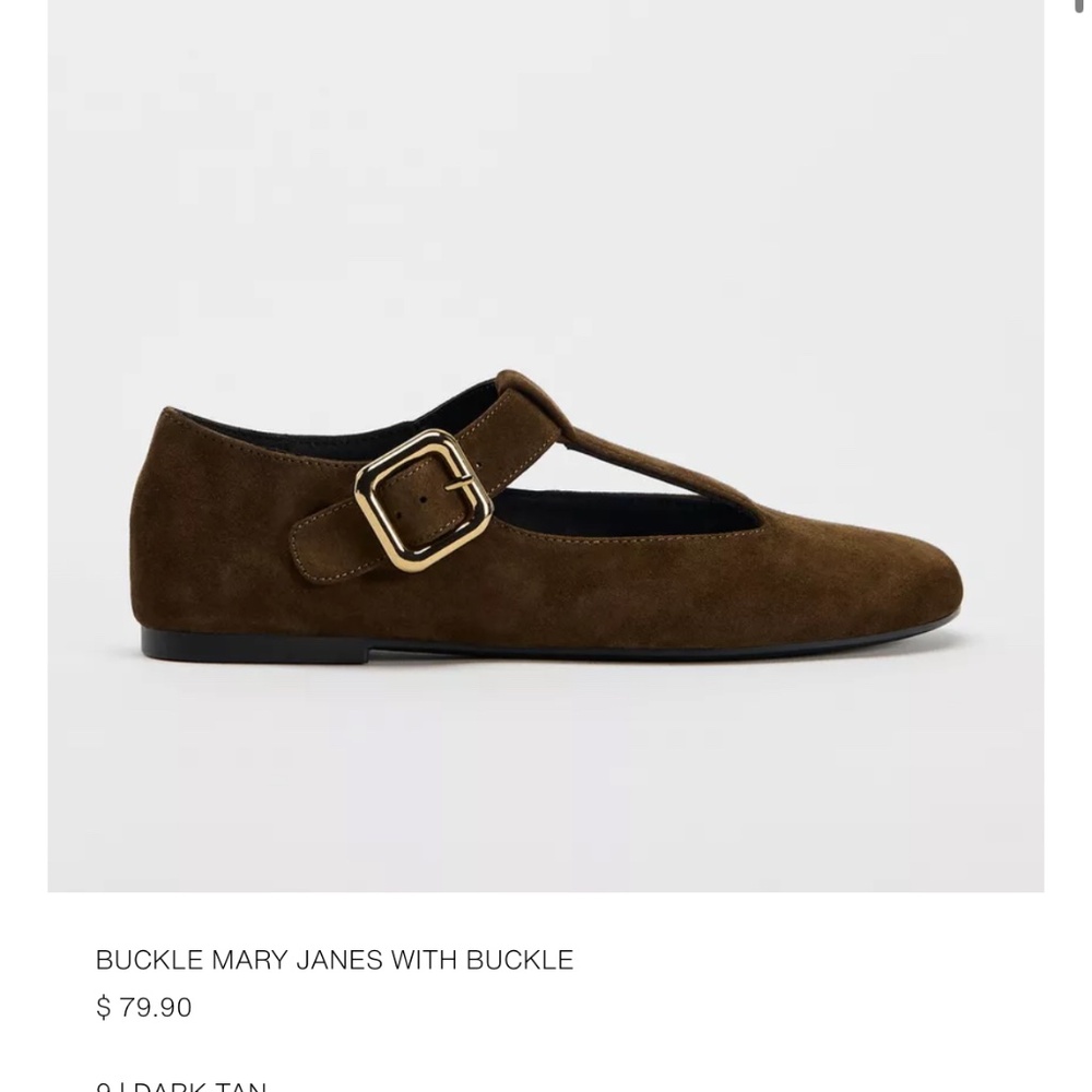 Zara buckle Mary Jane’s t-strap shoe